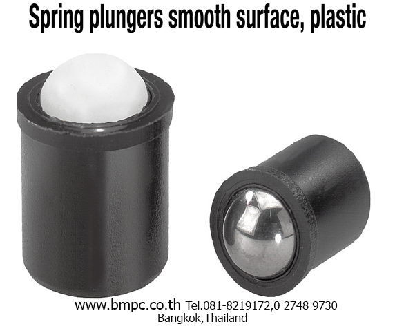 Spring plunger Smooth Version, Plastic, Press fit plunger
